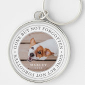 Pet Memorial Gone, niet vergeten Modern Foto Sleutelhanger (Voorkant)