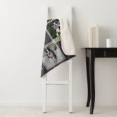 Pet Memorial Gray Photo Collage Sherpa Deken (In situ)