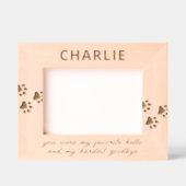 Pet Memorial Hardest Goodbye Gegraveerde Lijstjes (Voorkant)