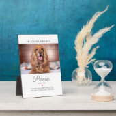 Pet Memorial Herdenking Citaat Foto Fotoplaat (Zijkant)