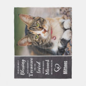 Pet Memorial Herdenking Foto Fleece Deken (Voorkant)