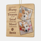 Pet Memorial Herdenking Foto Keramisch Ornament (Links)