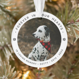 Pet Memorial Herdenking Hond/Kat Foto Ornament