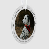 Pet Memorial Herdenking Hond/Kat Foto Ornament (voorkant)