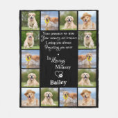 Pet Memorial Herdenking Keepslag Foto Collage Fleece Deken (Voorkant)