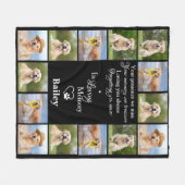 Pet Memorial Herdenking Keepslag Foto Collage Fleece Deken (Voorkant (Horizontaal))