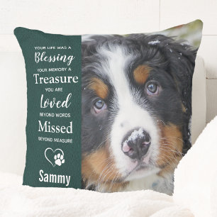 Pet Memorial Herdenking Poem 2 Dog Foto Kussen