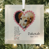 Pet Memorial Herdenkingsgeschenk Glas Ornament