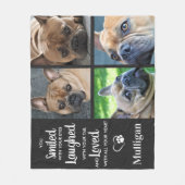 Pet Memorial Herembrance Poem Personalized Dog Fleece Deken (Voorkant)