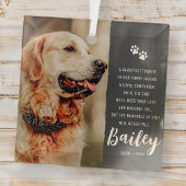 Pet Memorial Herinnering Gedicht Modern Eenvoudige Glas Ornament