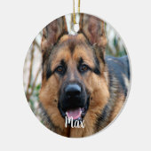 Pet Memorial Hond Eenvoudige foto Rainbow Bridge Keramisch Ornament (Links)