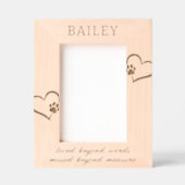 Pet Memorial houdt meer van woorden Gegraveerde Lijstjes (Voorkant)