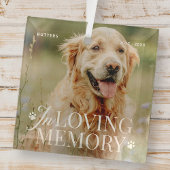 Pet Memorial in liefdevolle herinnering Moderne el Glas Ornament