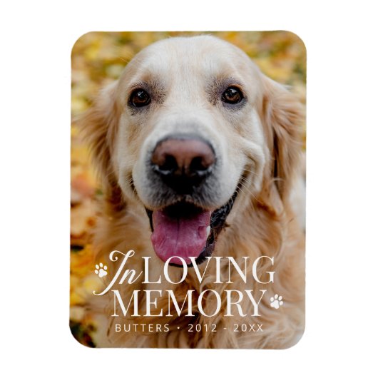 Pet Memorial in liefdevolle herinnering Moderne el Magneet (Verticaal)