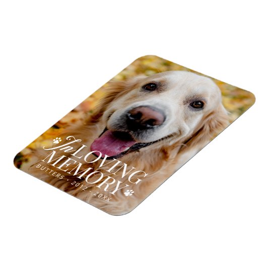 Pet Memorial in liefdevolle herinnering Moderne el Magneet (Linkerzijde)