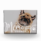 Pet Memorial in liefdevolle herinnering Poot Eenvo Fotoblokken (Voorkant)