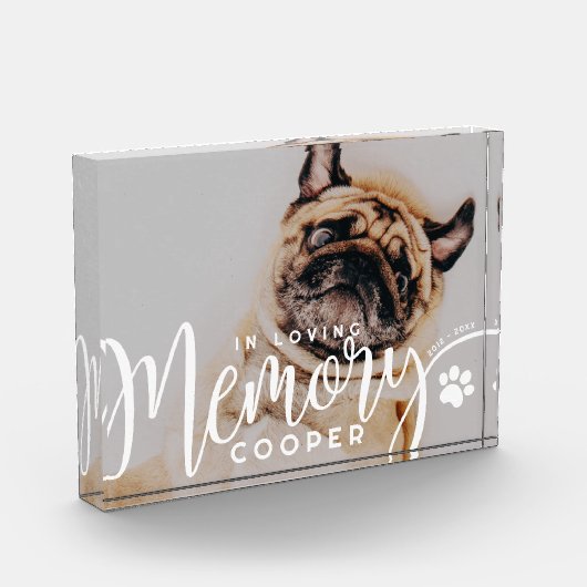 Pet Memorial in liefdevolle herinnering Poot Eenvo Fotoblokken (Links)