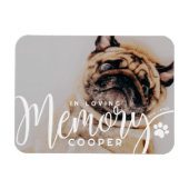 Pet Memorial in liefdevolle herinnering Poot Eenvo Magneet (Horizontaal)