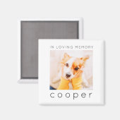 Pet Memorial in Loating Memory Modern Chic Photo Magneet (Voorkant / Achterkant)