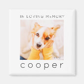 Pet Memorial in Loating Memory Modern Chic Photo Magneet (Voorkant)