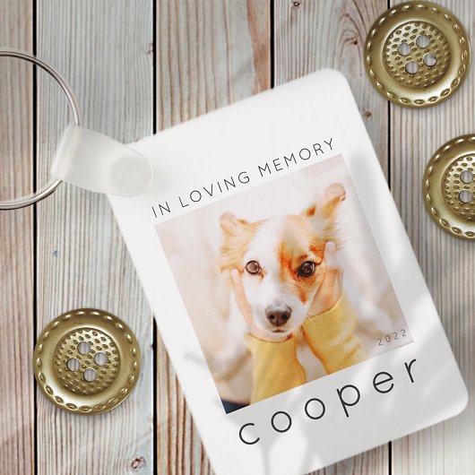 Pet Memorial in Loating Memory Modern Chic Photo Sleutelhanger