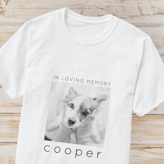 Pet Memorial in Loating Memory Modern Chic Photo T-shirt
