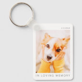 Pet Memorial in Loating Memory Modern Simple Photo Sleutelhanger (Voorkant)