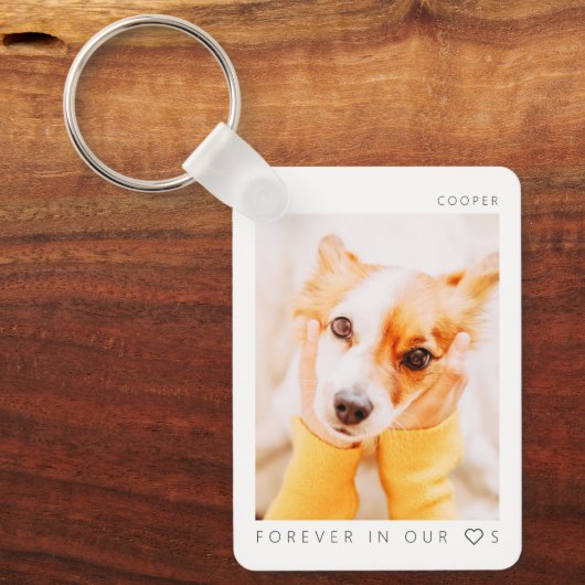 Pet Memorial in Loating Memory Modern Simple Photo Sleutelhanger (Voorkant)