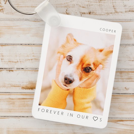 Pet Memorial in Loating Memory Modern Simple Photo Sleutelhanger