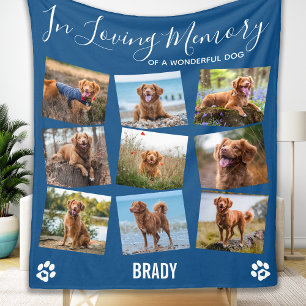 Pet Memorial in Loating Memory Photo Collage Fleece Deken