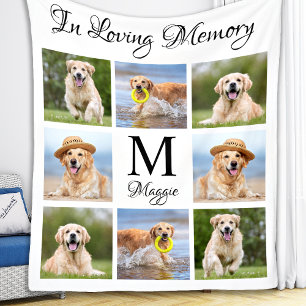 Pet Memorial in Loating Memory Photo Collage Fleece Deken