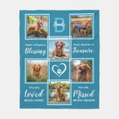 Pet Memorial in Loating Memory Photo Collage Fleece Deken (Voorkant)