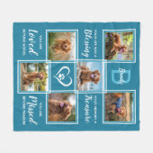 Pet Memorial in Loating Memory Photo Collage Fleece Deken (Voorkant (Horizontaal))