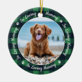 Pet Memorial in Loating Memory Pset Dog Foto Keramisch Ornament (Voorkant)