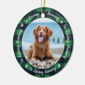 Pet Memorial in Loating Memory Pset Dog Foto Keramisch Ornament (Links)
