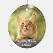 Pet Memorial in Loating Memory Simple Cat Photo Keramisch Ornament (Links)