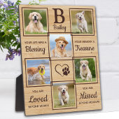 Pet Memorial in Loating Memory Unieke 6 Dog Foto Fotoplaat