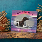 Pet Memorial in Our Hearts Sunset 0911 Fotoplaat (Zijkant)