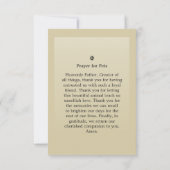 Pet Memorial Kaart 3,5-inch x 5-inch - Creme Moder (Achterkant)