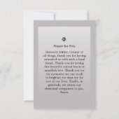 Pet Memorial Kaart 3,5-inch x 5-inch - Grijze mode (Achterkant)