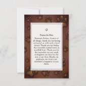 Pet Memorial Kaart 3.5"x5" - Chocolate Brown Foto (Achterkant)