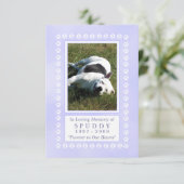 Pet Memorial Kaart 3.5" x5" - Heavenly Blue Pawpri (Staand voorkant)