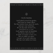 Pet Memorial Kaart 5"x7" Black Oval Photo Lijst (Achterkant)