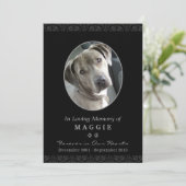 Pet Memorial Kaart 5"x7" Black Oval Photo Lijst (Staand voorkant)