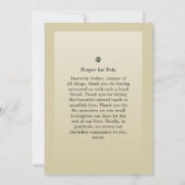 Pet Memorial Kaart 5"x7" Creme Modern Foto (Achterkant)