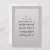 Pet Memorial Kaart 5"x7" Gray Modern Foto (Achterkant)