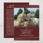 Pet Memorial Kaart 5"x7" Rainbow Bridge (mannelijk (Voorkant / Achterkant)