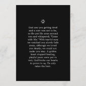 Pet Memorial Kaart 5"x7" zwart - God zegene u gedi (Achterkant)