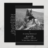 Pet Memorial Kaart 5"x7" zwart - God zegene u gedi (Voorkant / Achterkant)