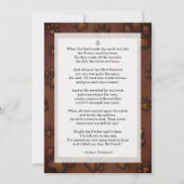 Pet Memorial Kaart 5 x 7 - Bruin handschrift (Achterkant)